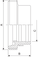 MALE C DN32 HSF0 1.4404
