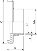 MALE GS DN20 H3 1.4404
