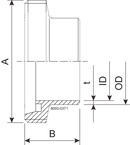 MALE LONG DN100 B 1.4404