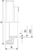 MALE SHORT DN80 ID=1.6 1.4404