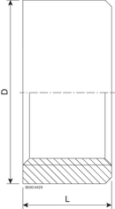 HALF SOCKET  2" 1.4404
