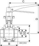 BALL VALVE SBV-ISO38-SMS/SMS