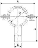 PIPE SUPPORT ISO 25X90-304