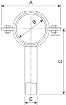 PIPE SUPPORT ISO 101.6X150-304